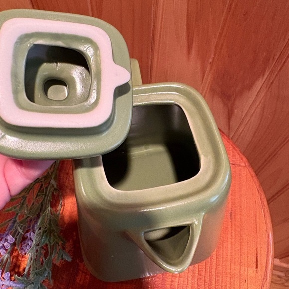 Square Avocado STARBUCKS Collectors 2012 32oz TEA COFFEE Pitcher Ceramic - Picture 5 of 9